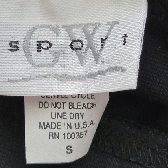 Y2K High Waist Cropped Leggings NWOT black | G.W. Sport - Picture 10 of 11